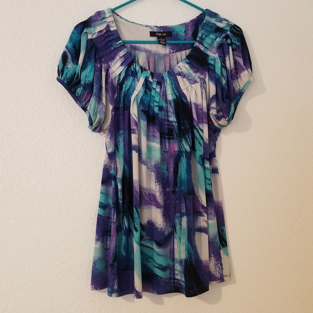 Purple Blue Blouse